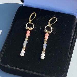 New - Colorful Sea Bead Dangle Earrings